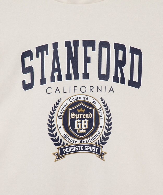 WEGO カレッジプリントスウェット ホワイトアイボリー