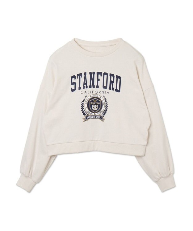 WEGO カレッジプリントスウェット ホワイトアイボリー