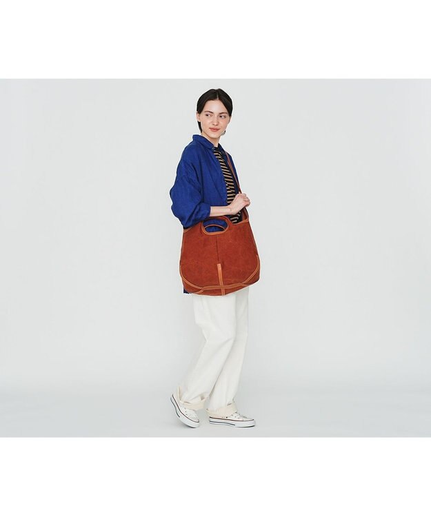 genten タンニンキャンバス 2wayショルダーバッグ チャ
