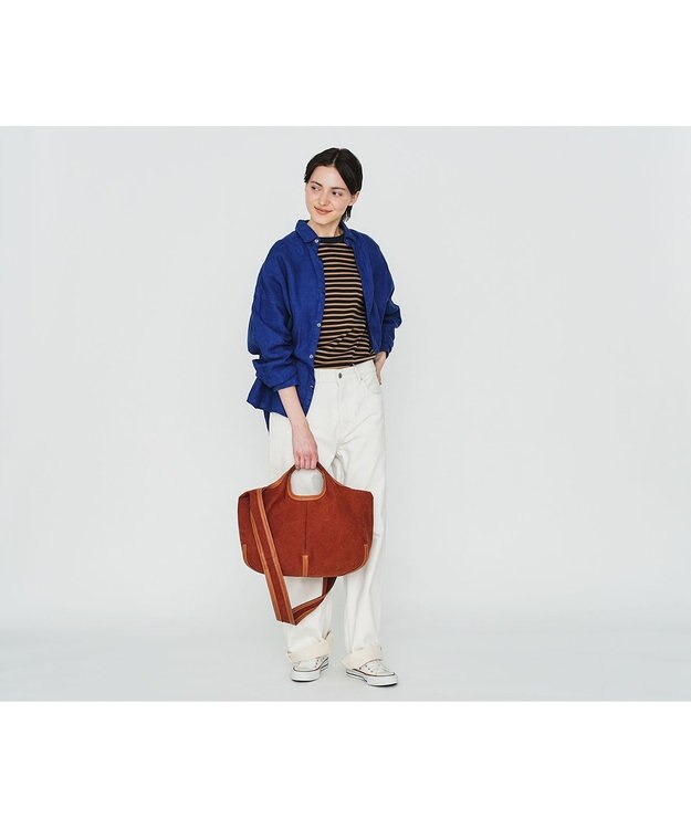 genten タンニンキャンバス 2wayショルダーバッグ チャ