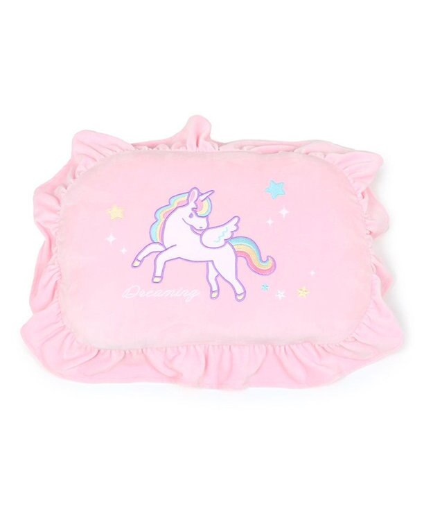 Mother garden マザーガーデン ユニコーン柄 フリル付き 枕 紫