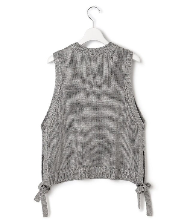 23区 S 【洗える】ブライトリリーヤーン ニット ベスト グレー系