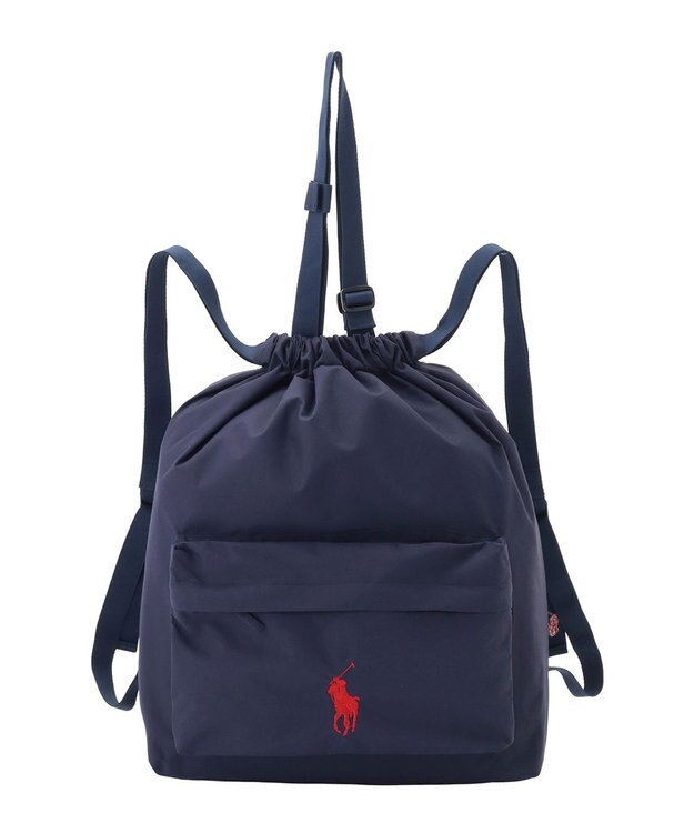 MOONBAT POLO RALPH LAUREN(ポロ ラルフローレン) 2WAYレインバッグカバー POLO PONY 撥水加工 レインバッグ ディープブルー