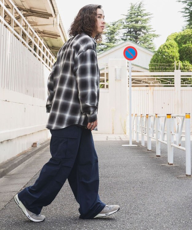 WEGO リップストップ　カーゴパンツ ネイビー