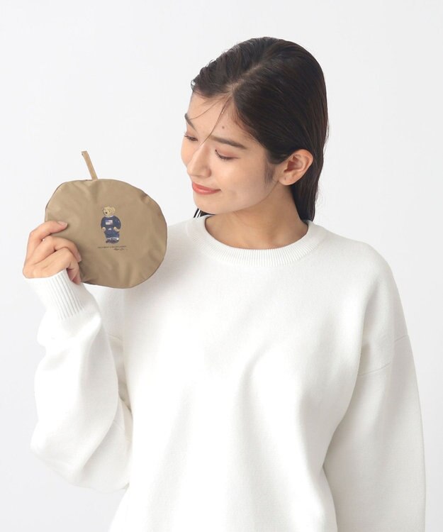 MOONBAT POLO RALPH LAUREN レインハット FLAG BEAR 撥水 ポケッタブル キャメル