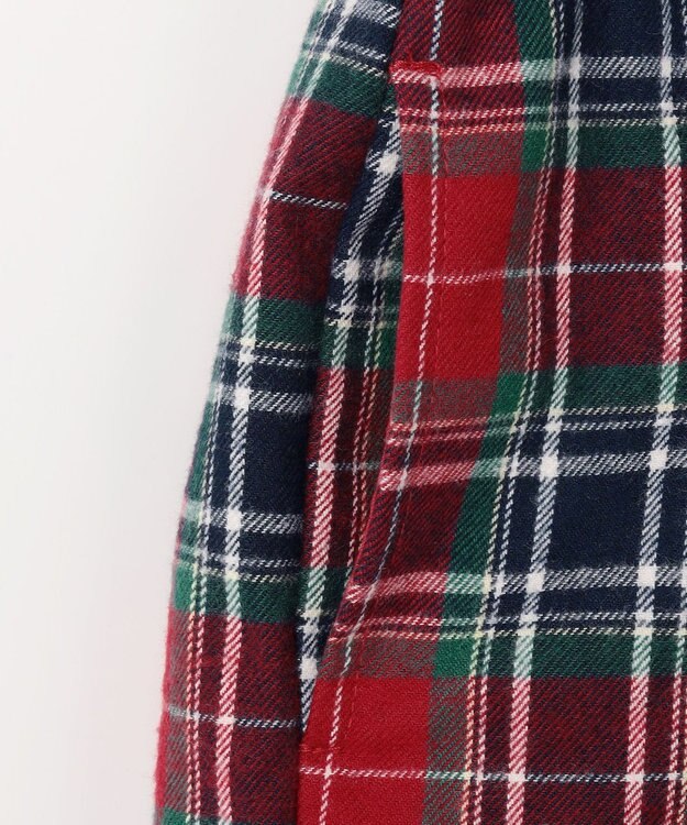 ANY KIDS チェック柄 ドッキング ワンピース レッド×チェック