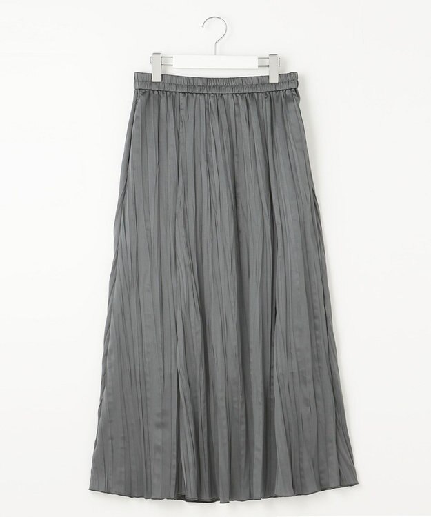 23区 【SLOW/一部店舗限定】リンクルサテン スカート グレー系