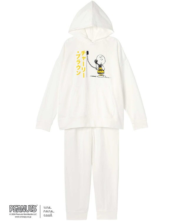 une nana cool MADE WITH PEANUTS 【綿100％】裏毛フーディーパジャマ BE
