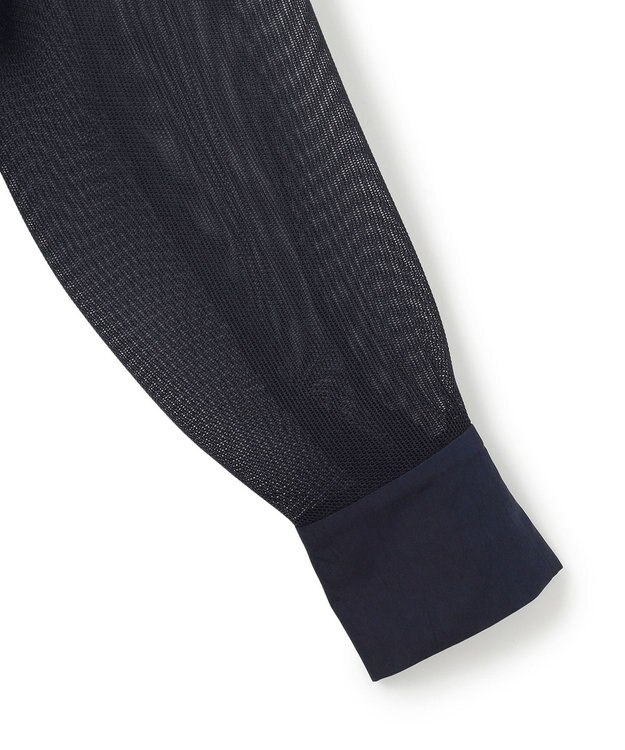 ICB L 【洗える】Ta/Peメッシュ ブルゾン ネイビー系