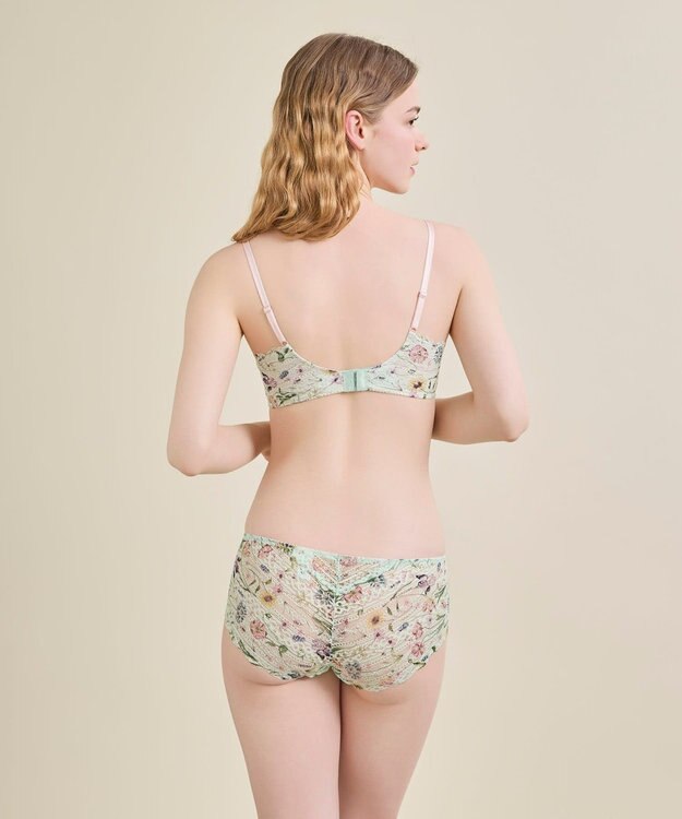 une nana cool 【リニューアル】364ブラ レース MADE WITH LIBERTY FABRIC クリアグリーン