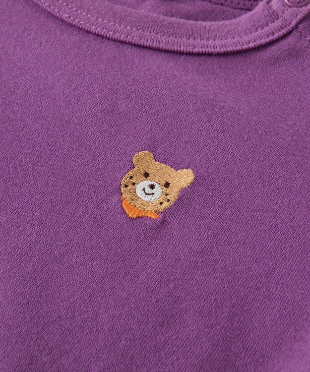 MIKI HOUSE HOT BISCUITS 【70-120cm】【Everyday Series】ワンポイント 半袖Tシャツ パープル