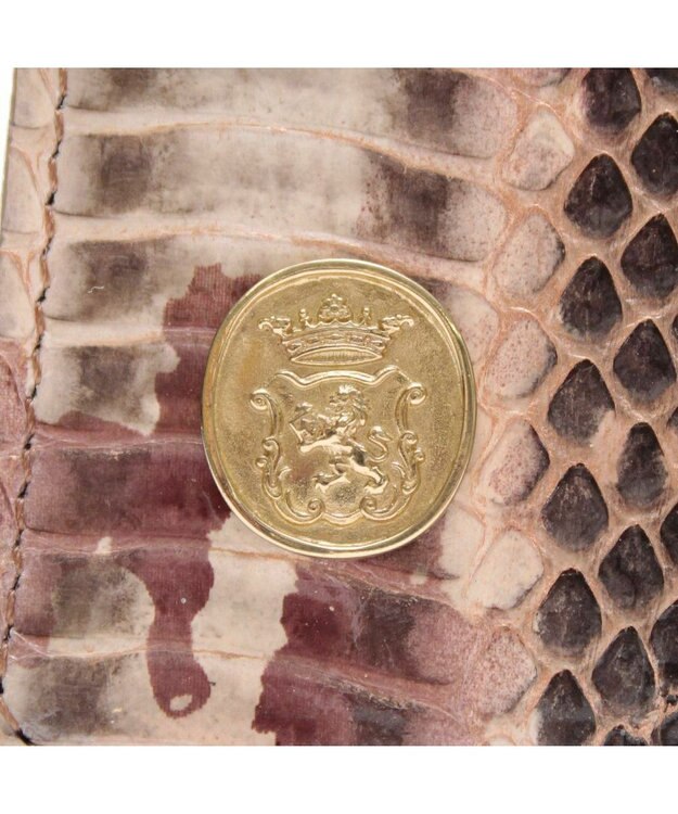 A.D.M.J. 【スネークレザー】ラウンドウォレット ヴィノロッソカッパー