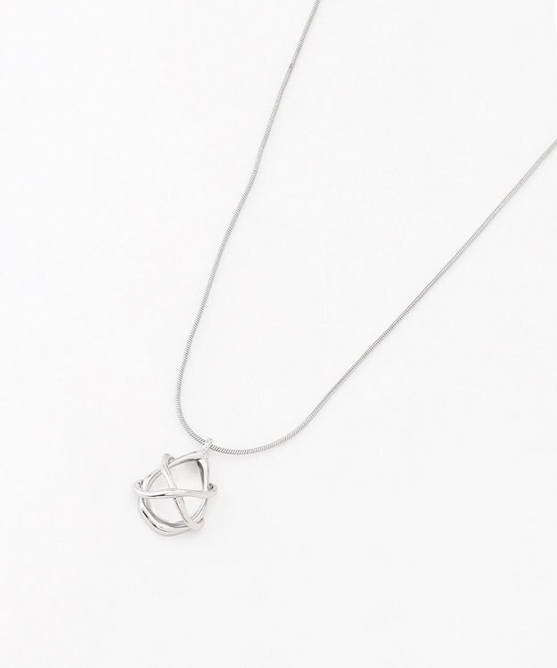 J.PRESS LADIES 【着こなしのポイントに】クリアトップネックレス シルバー系