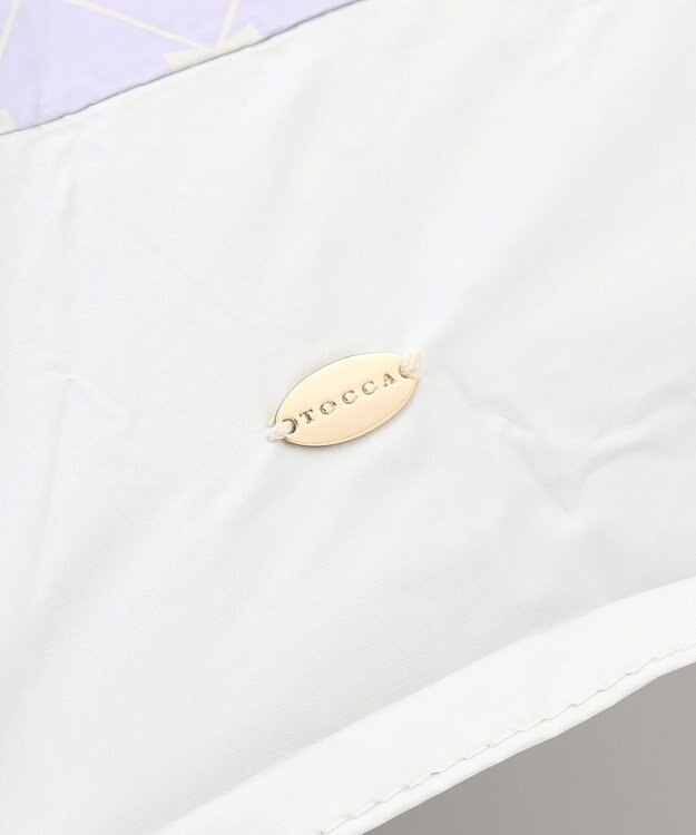 TOCCA 【晴雨兼用・UVカット率(紫外線遮蔽率)99.9%以上・遮光率99.9%以上・防水】CHECKER RIBBON LIGHT UMBRELLA 超軽量折り畳み傘 ライラック系