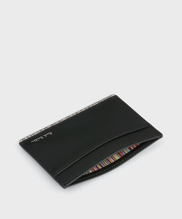Paul Smith メタルシャドーストライプパスケース ブラック