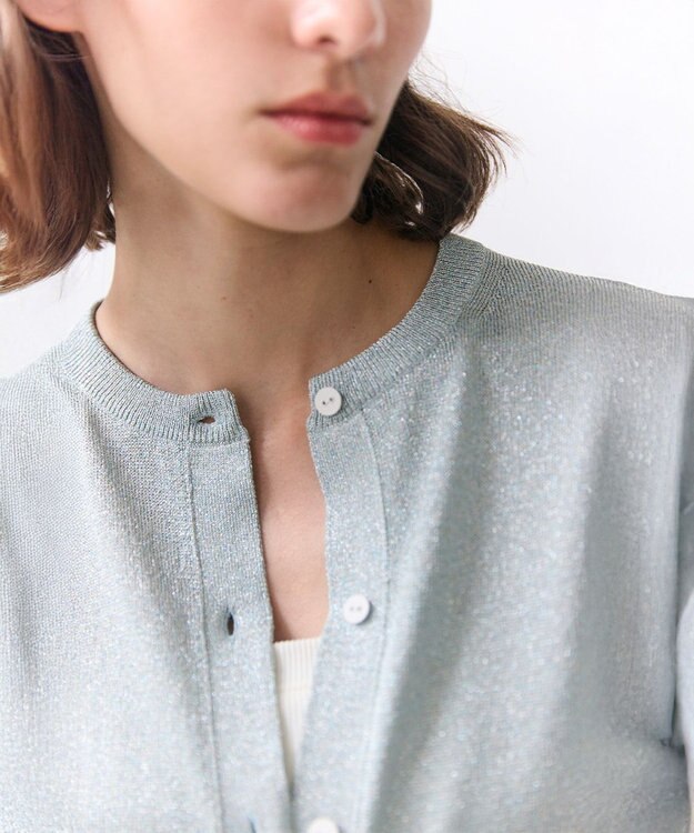 BEIGE， SMITHONITE / リュクスグリッター ドルマンカーディガン Sax