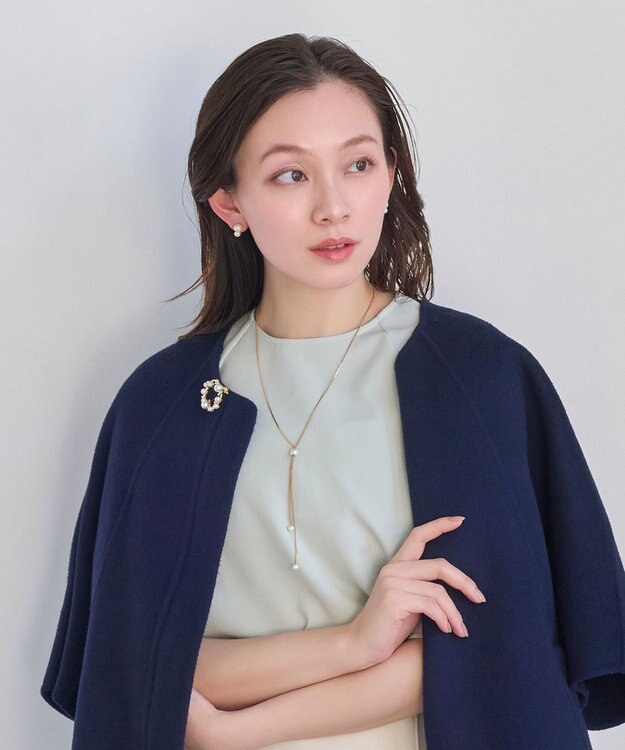 Phoebe 【金属アレルギー対応】ツインパールセラミックピアス ゴールド