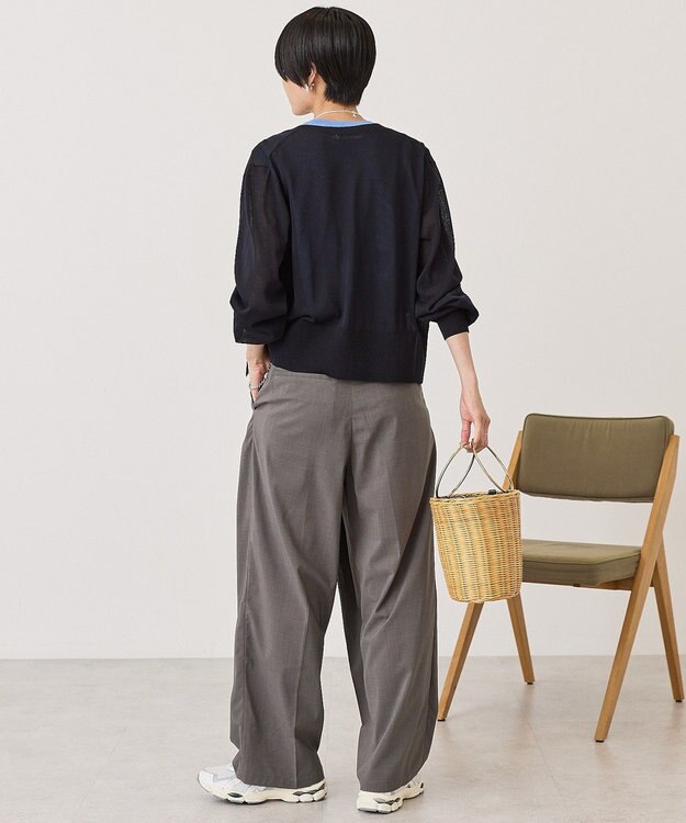 AMERICAN HOLIC 【2SET・接触冷感】カーディガン+ノースリーブニット Navy