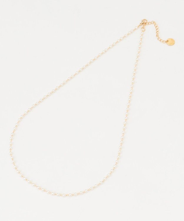 ANY SIS ロンデルパール調2連 ネックレス ライトゴールド