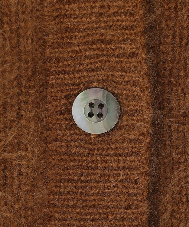 23区 リッチモヘア Vネック カーディガン キャメル系