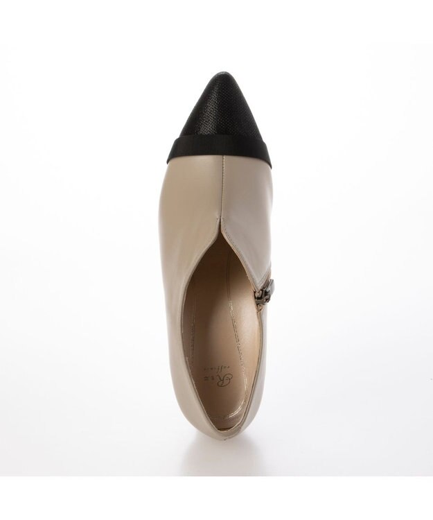 Riz raffinee <Riz raffinee>グログラン切り替えブーティー ベージュコンビ