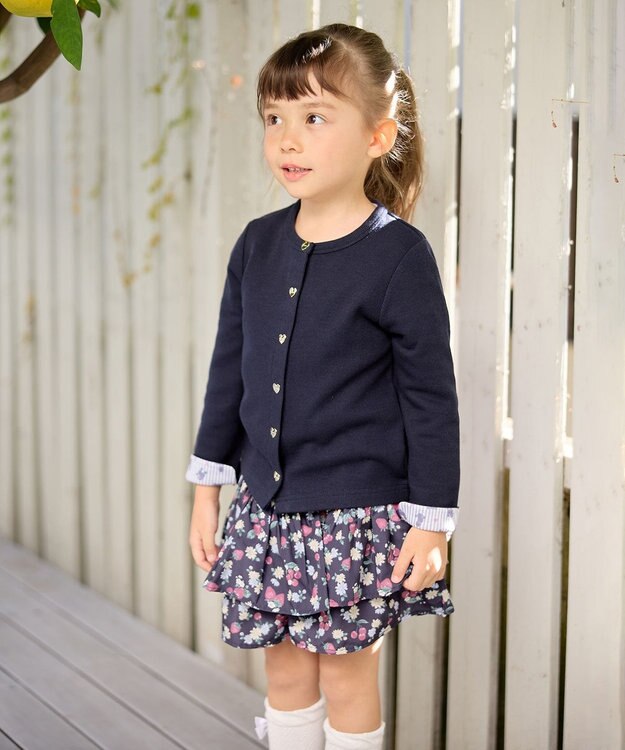 ANY KIDS 【チェリーベリーシリーズ】フルーツ フリル キュロット ネイビー系