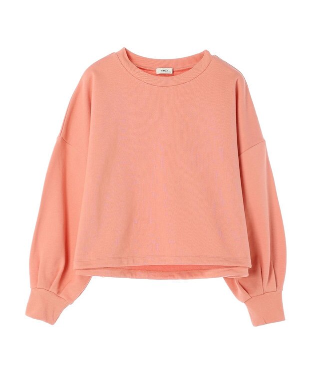 earth music&ecology 裏毛ドロストプルオーバー Pink Orange
