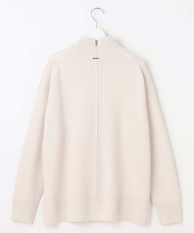 自由区 【洗える】ウールカシミヤブレンドハイネック ニット シャンパンベージュ