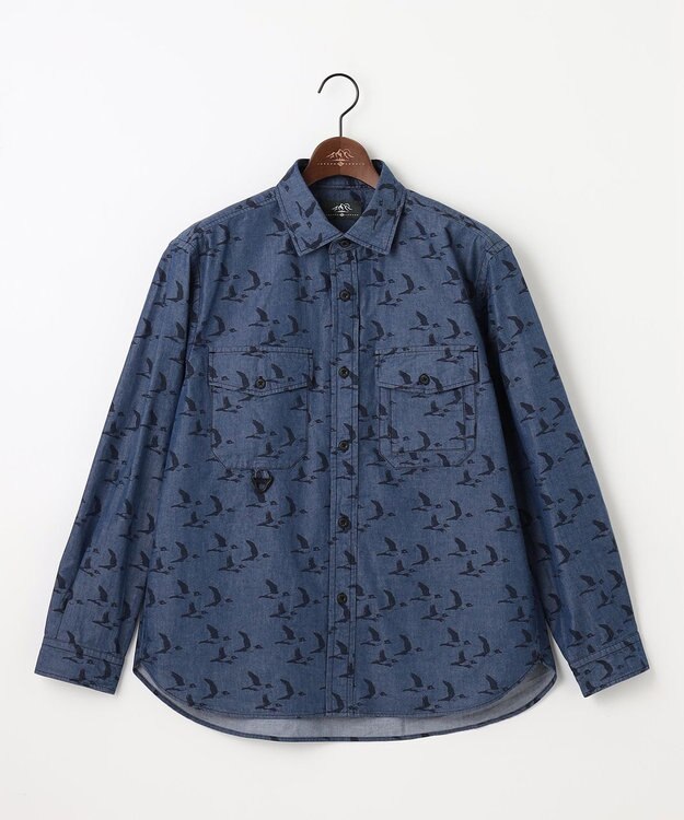 JOSEPH ABBOUD MOUNTAIN 【テーム ヤルヴィコラボ】バードプリント シャツ ネイビー系6