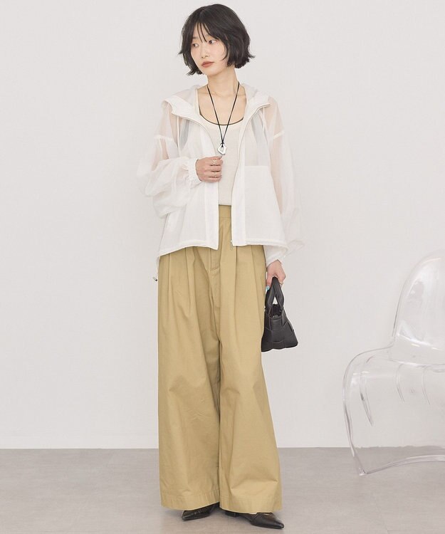 AMERICAN HOLIC シアーリップストップブルゾン Off White