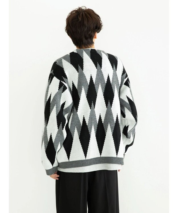 CRAFT STANDARD BOUTIQUE 【男女兼用】アーガイル柄カーディガン2 Black