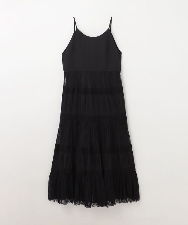 GRACE CONTINENTAL レースコンビキャミソールワンピース ブラック