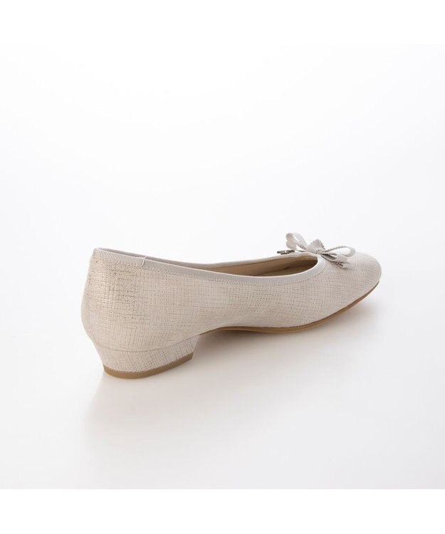 Riz raffinee <Riz raffinee>スクエアトゥリボンパンプス アイボリーメタリック