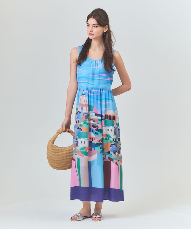 GRACE CONTINENTAL リゾートプリントマキシ マルチ