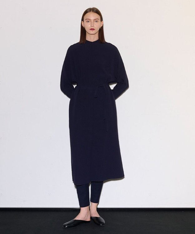 JOSEPH 【洗える】サテンジョーゼット　ドレス Navy