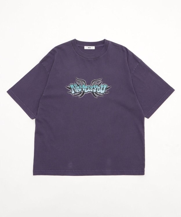 WEGO 【ユニセックス着用ITEM/MLサイズ展開】コンパクトフィットピグメントグラフィックT（SS） パープル