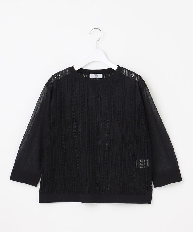 J.PRESS LADIES 【WEB限定カラーあり・洗える】Vis/Peスパーク シアー ニット ネイビー系