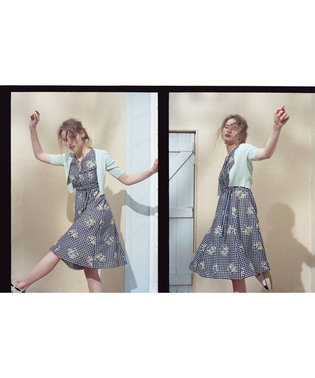 TOCCA 【洗える】MUGET ドレス ネイビー系7