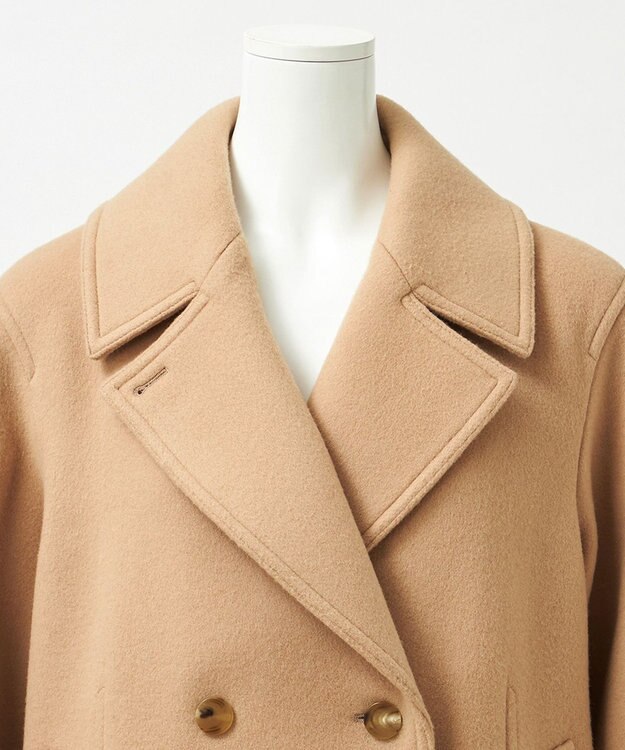 23区 【GOLD LABEL】ウールリバー Pコート キャメル系