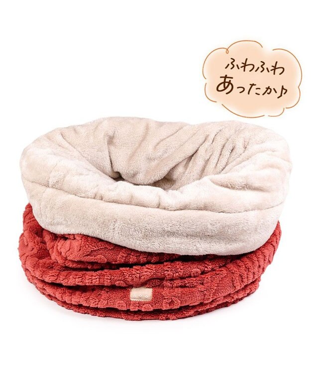 PET PARADISE ペットパラダイス 遠赤外線 筒型 寝袋 《アランボア柄》 Ｌ レッド