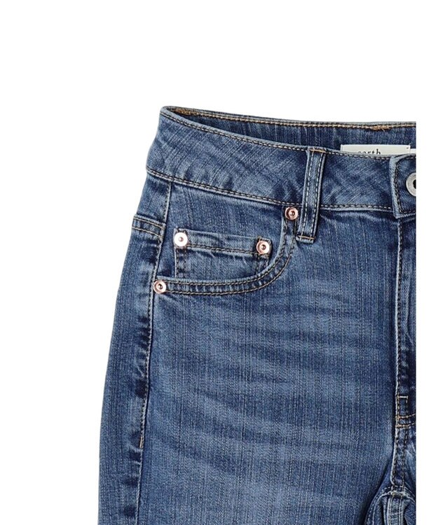 earth music&ecology セルフカットフレアデニムパンツ Medium Indigo