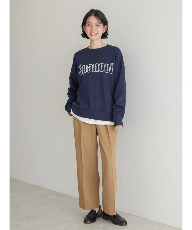 AMERICAN HOLIC 発泡ロゴポンチプルオーバー Navy