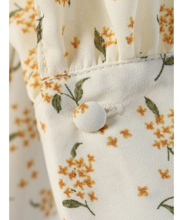 earth music&ecology キンモクセイ柄ワンピース Beige