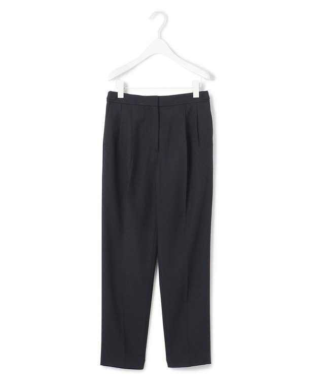 ICB 【洗える】ウール2WAYストレッチ テーパードパンツ ブラック系