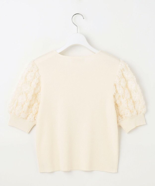 Feroux ブーケスリーブ ニットプルオーバー アイボリー系