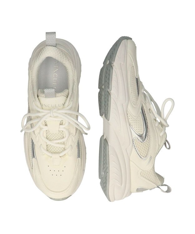 Bridget Birkin 【VINCULUM】メタリックコンビスニーカー ホワイト