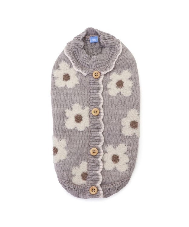 PET PARADISE ペットパラダイス お花もこセーター  超小型犬 小型犬 グレー