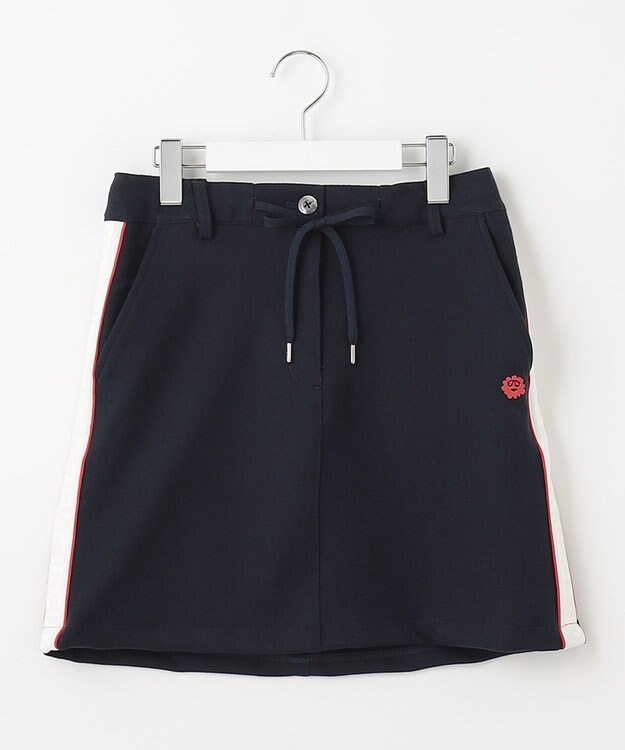 PW CIRCULUS 【WOMEN】【洗える/帯電防止/ストレッチ】ロゴ サイドライン スカート ネイビー系