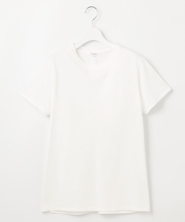 23区 【SLOW/一部店舗限定】MVSコットン バックデザイン Tシャツ ホワイト系