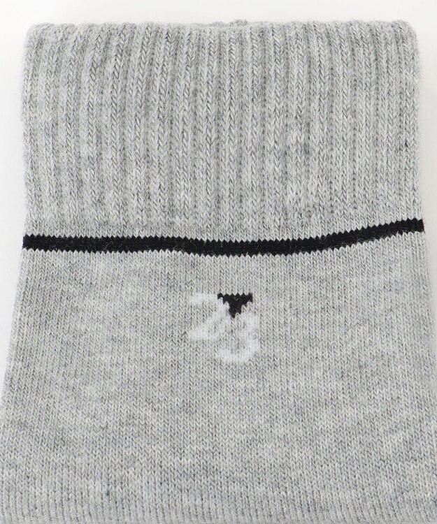 23区GOLF 【MEN】ナンバリング ハーフソックス ライトグレー系